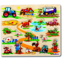 Holz-Puzzle Hof