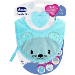 Chicco Beißring Lätzchen blau