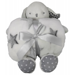 Peluche avec couverture grise