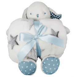 Peluche avec couverture...