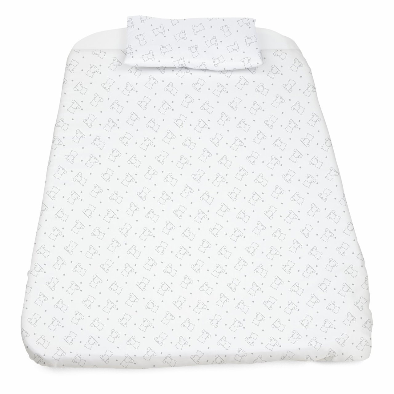 Chicco- Completo Lenzuola Culla Forever Bear Grey