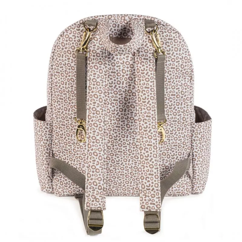 Pasito A Pasito Custodia Portaciuccio London Animal Print Beige - Ecopelle Con Maniglia, Appendi Al Passeggino O Borsa