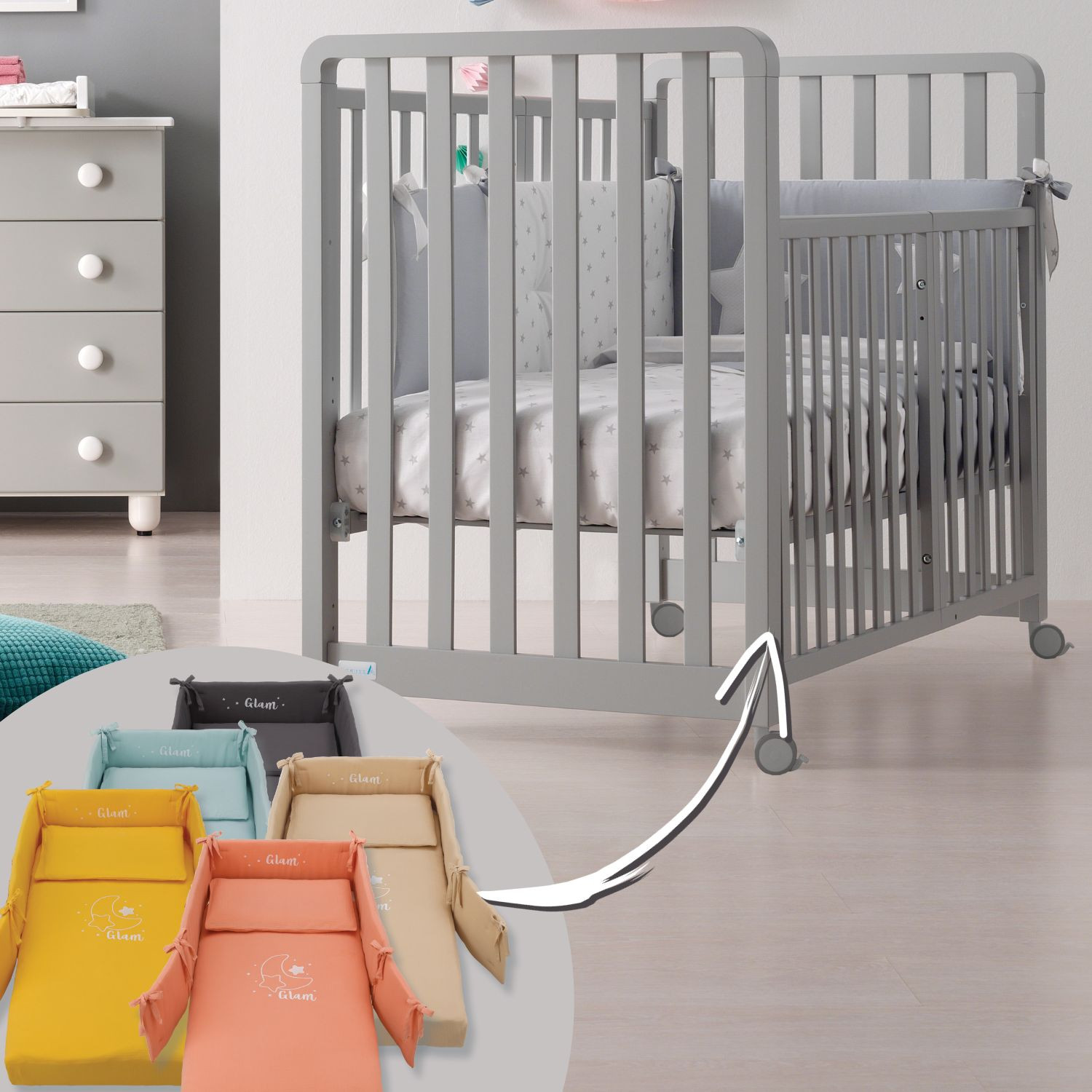copy of Babybetten Azzurra Design Glam