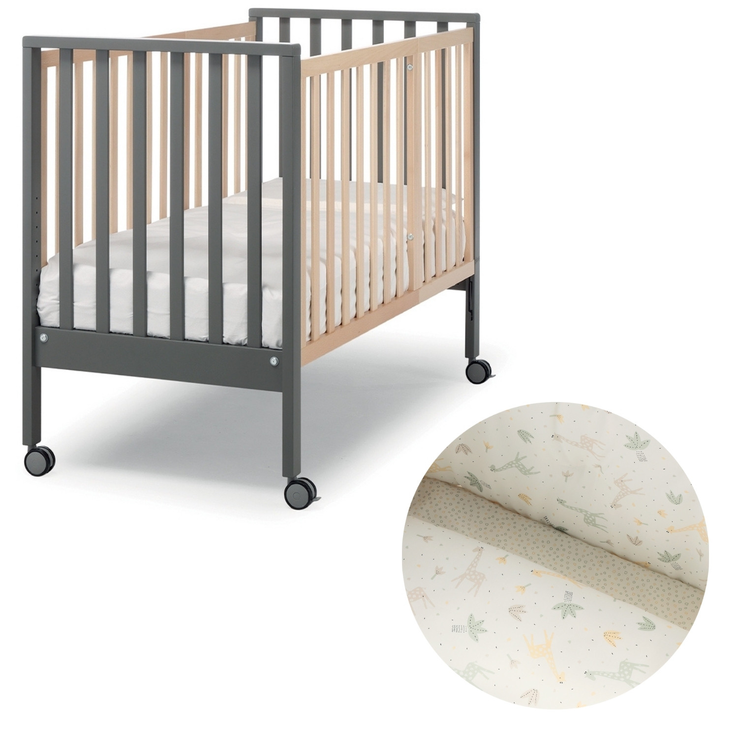 Erbesi Evolution Komplettes Kinderbett – Titan – Giraffe