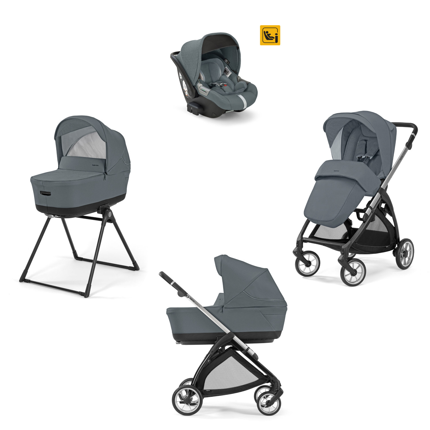 Trio Inglesina Electa - Darwin Infant Union Grey