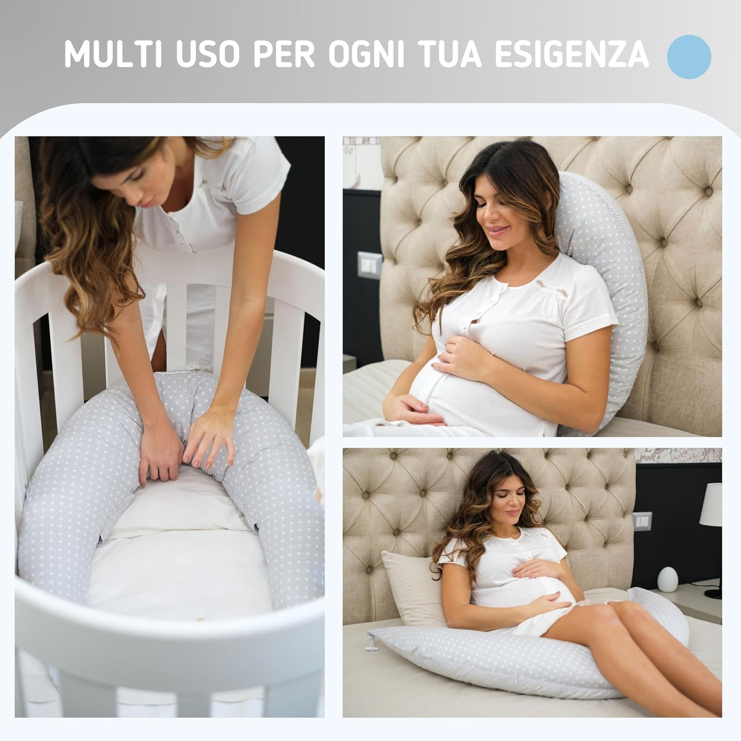 Cuscino Gravidanza e Allattamento Memo 9 in 1