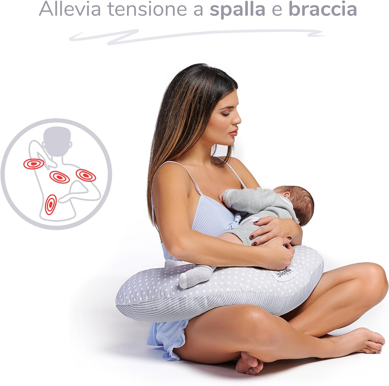 Fodera Per Cuscino Allattamento A Forma Di U - Rimovibile E Lavabile, 50x36cm, Morbida Poliestere, Fantasia Unisex - 4
