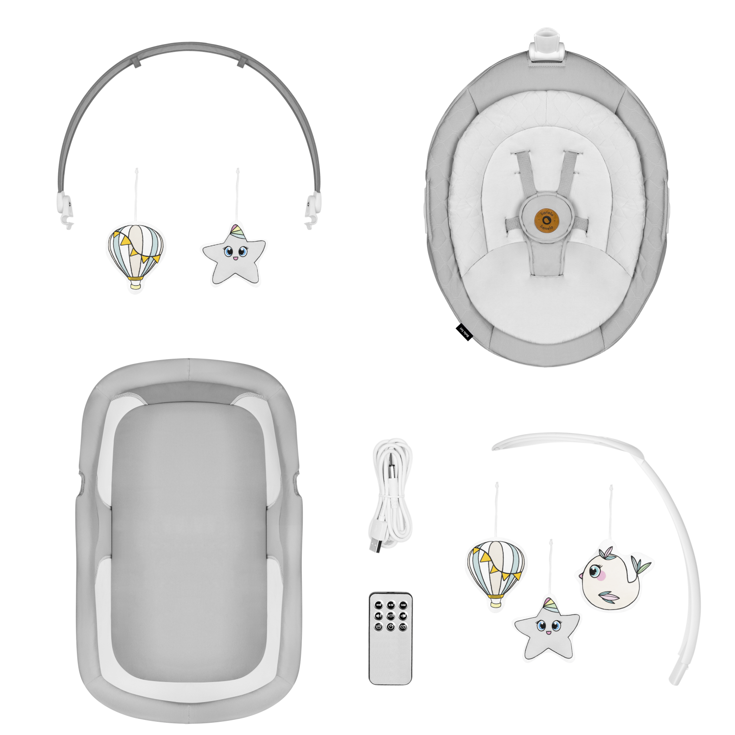 Lionelo Sdraietta Dondolo Elettrica Neonato Lionelo Ralf Sdraietta