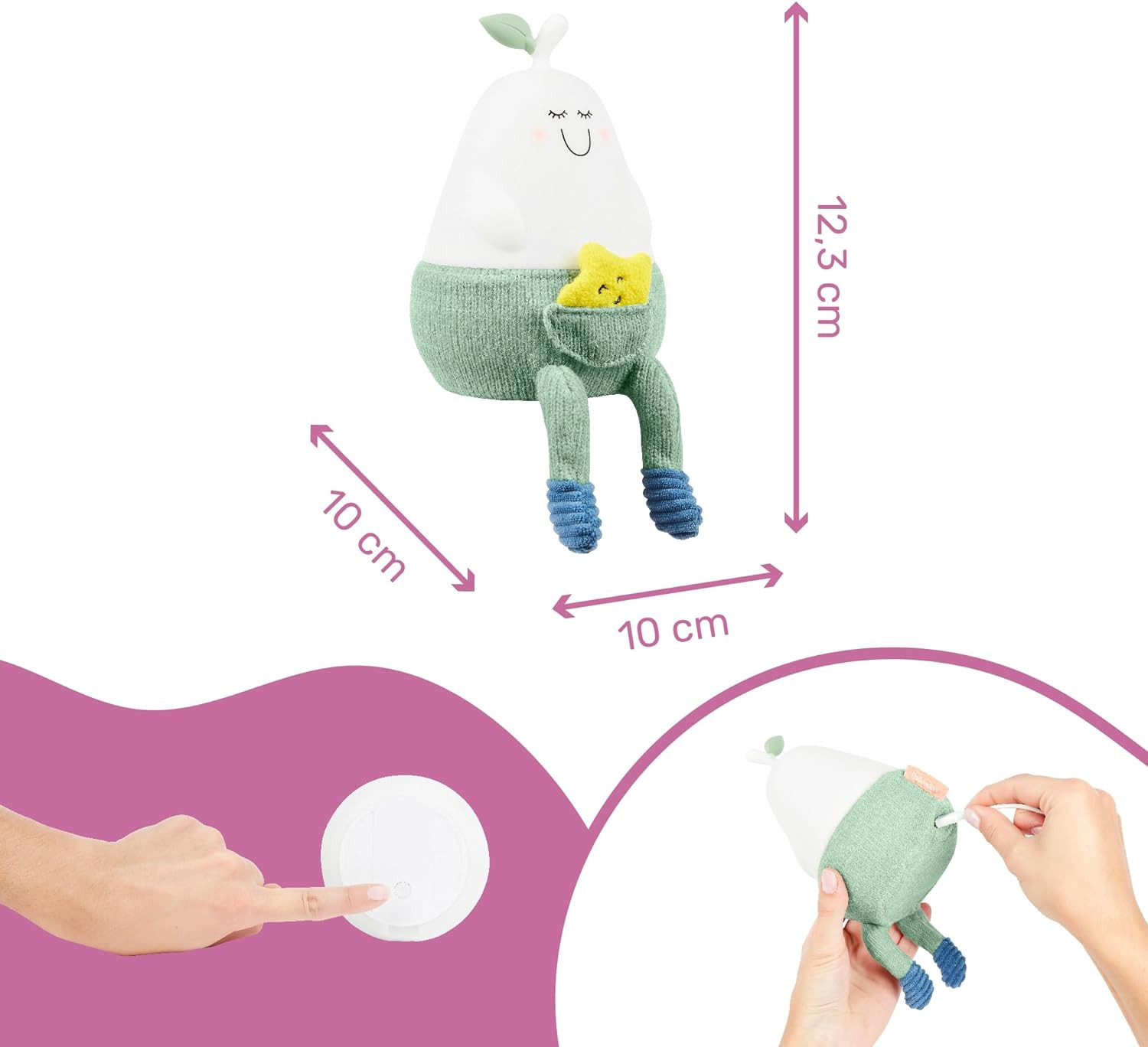 Lampada Notturna In Silicone Bertille