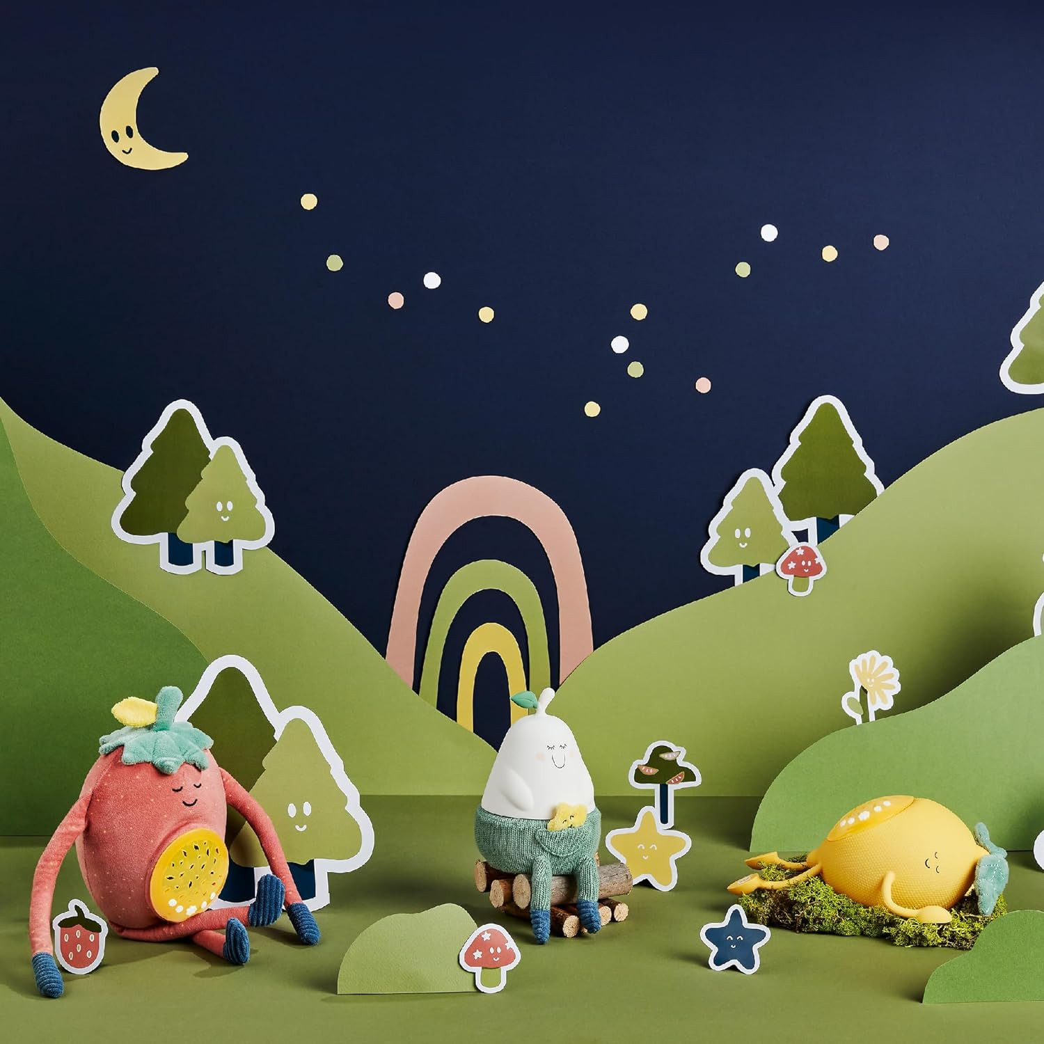 Lampada Notturna Per Bambini AVOCADO Ricaricabile, Dimmerabile E A Sfioramento Led 1w 5v 1200 Mah