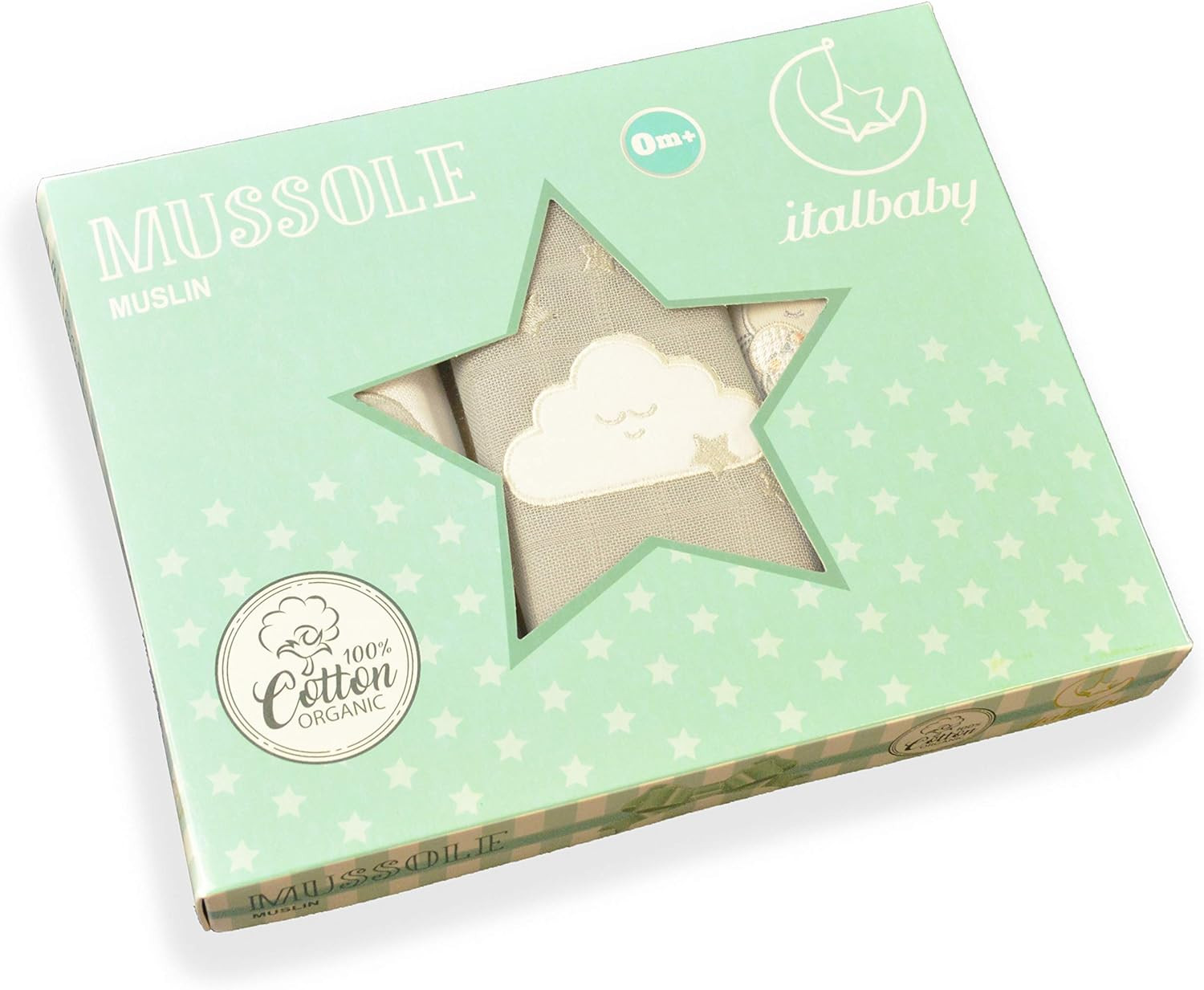 Set di 3 Mussole Ricamate ItalBaby