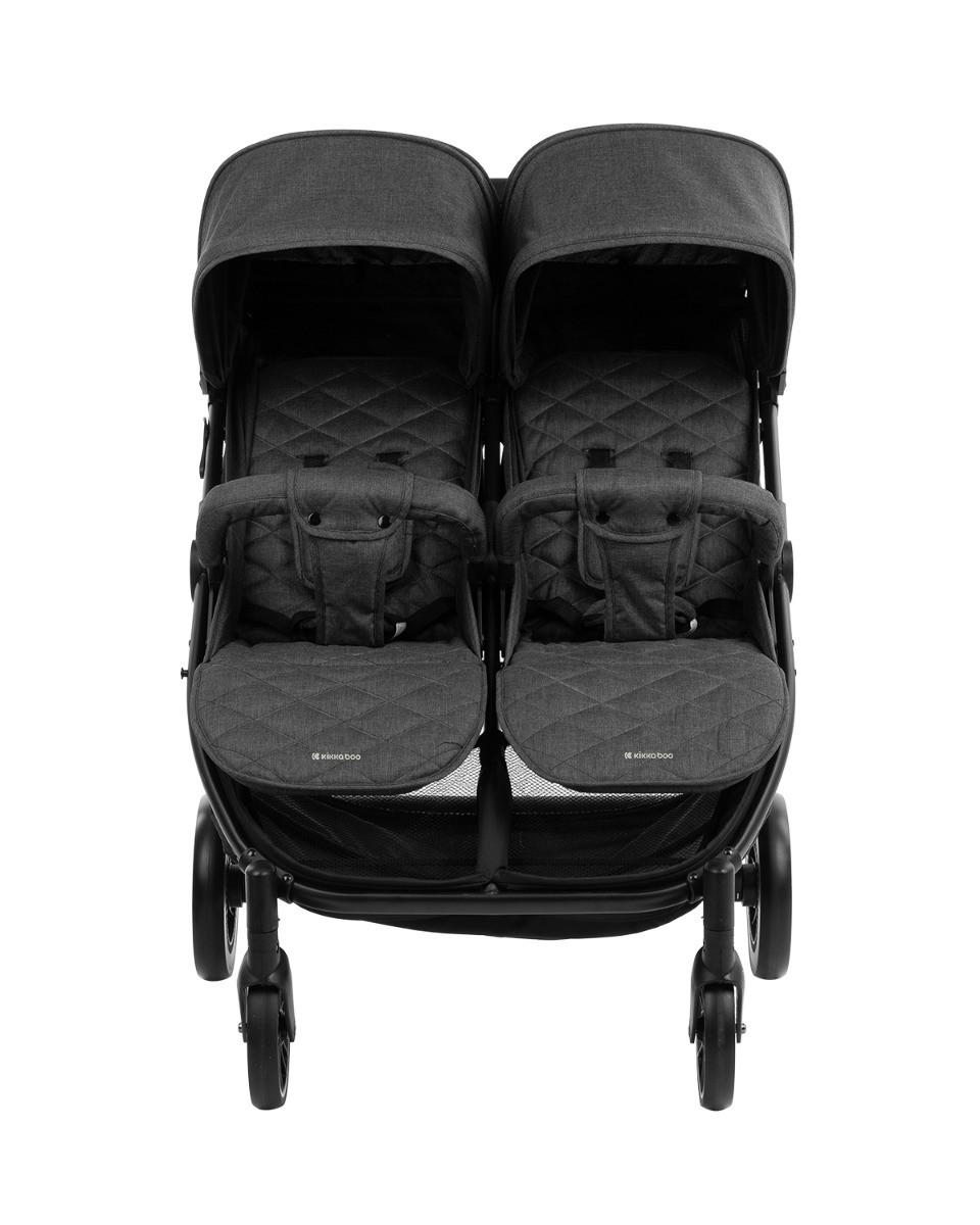 Zwillingskinderwagen kikkaboo Happy 2 Dark Grey