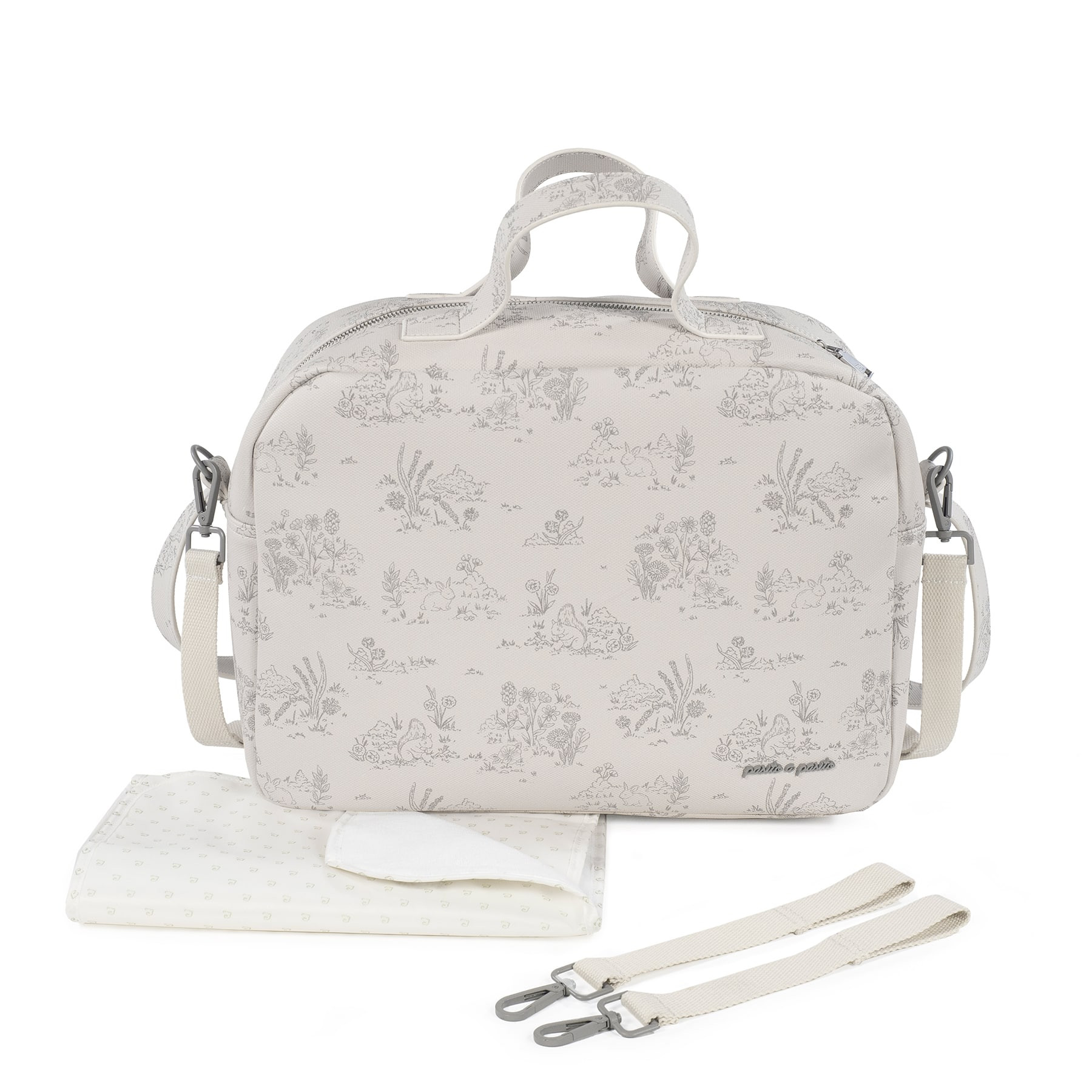Pasito a Pasito Wickeltasche - Toile de Jouy Creme
