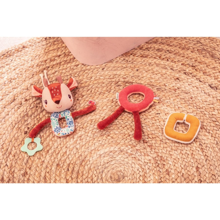 Peluche Attività Jack Il Leone Lilliputiens - Sonaglio Interattivo Con Specchio E Campanella Per Neonati 9+ Mesi
