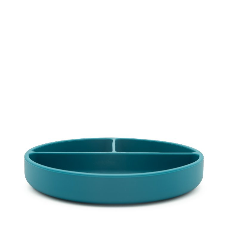 2 Piatti Bimbo In Acciaio Inox Con Ventosa E 3 Scomparti, Silicone Alimentare, Lavabili In Lavastoviglie - 2