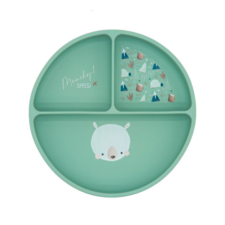 Piatto con ventosa In Silicone Orso Munchy