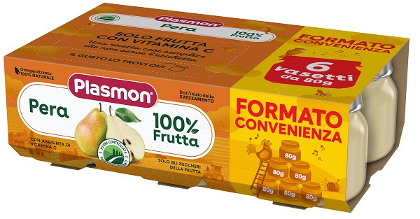 Omogeneizzato Pera Plasmon - 6 vVasetti da 80 gr