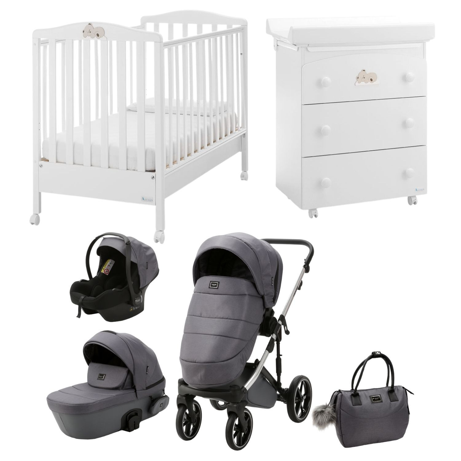 Komplettes Web- und Trio Lumi Air-Schlafzimmer