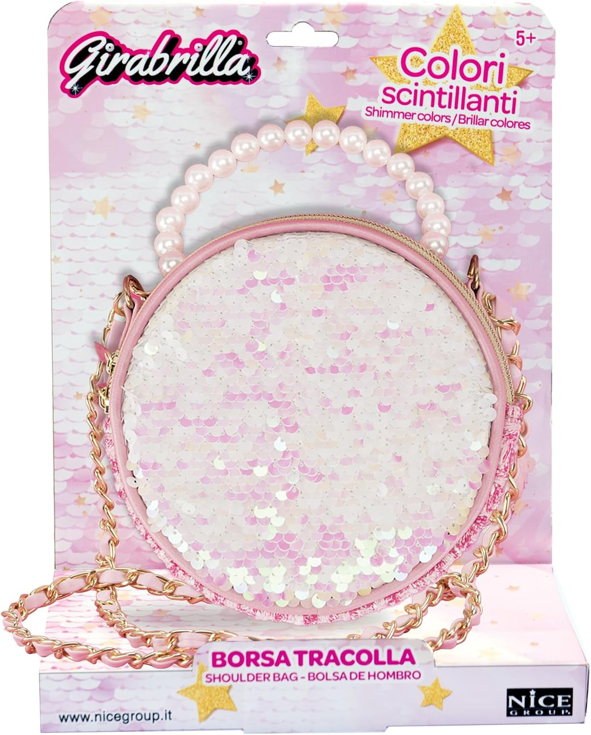 Girabrilla Fashion Bag Borsetta con Paillettes