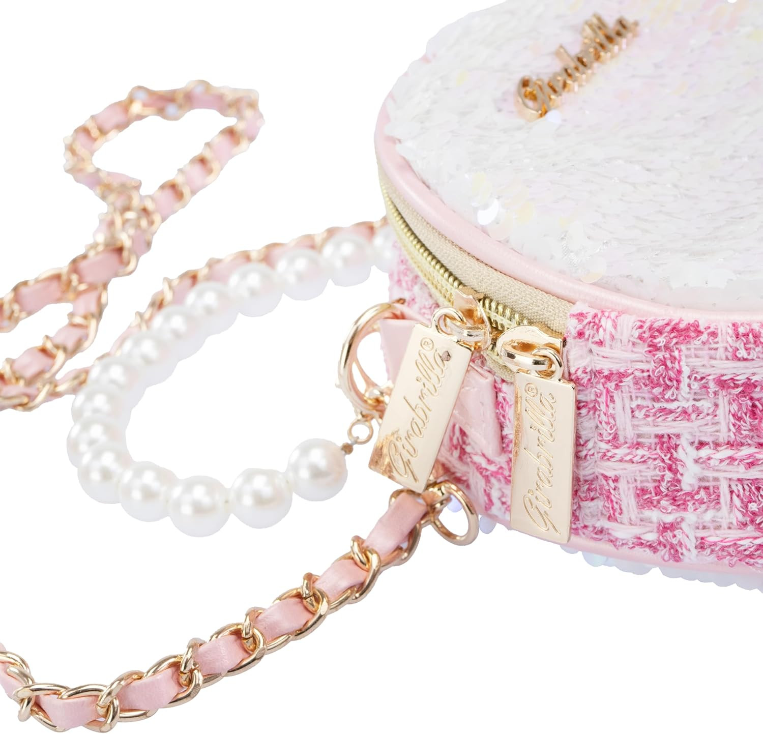 Girabrilla Fashion Bag Borsetta con Paillettes