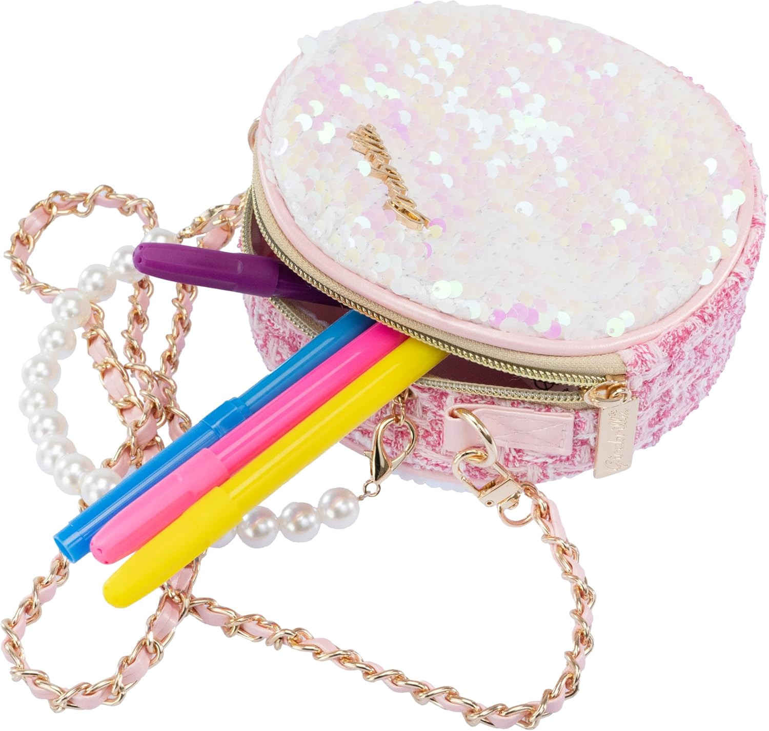 Girabrilla Fashion Bag Borsetta con Paillettes