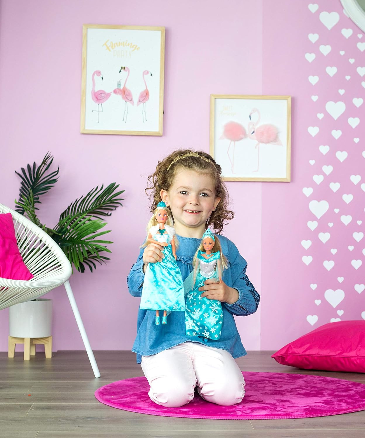 Simba Steffi Love Magic Ice Princess con Abito Fluorescente
