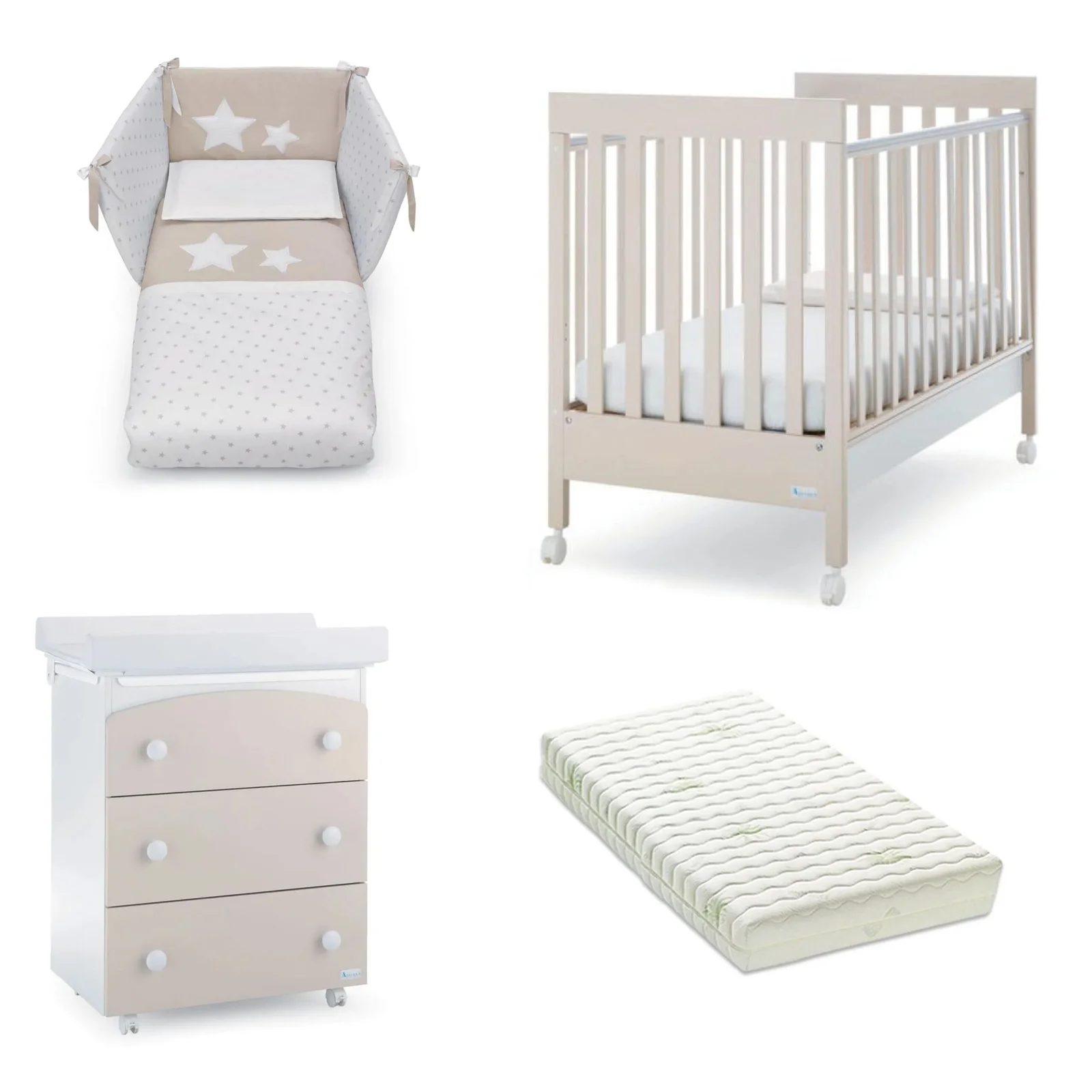 Lettino Completo Homi Azzurra Design Tortora