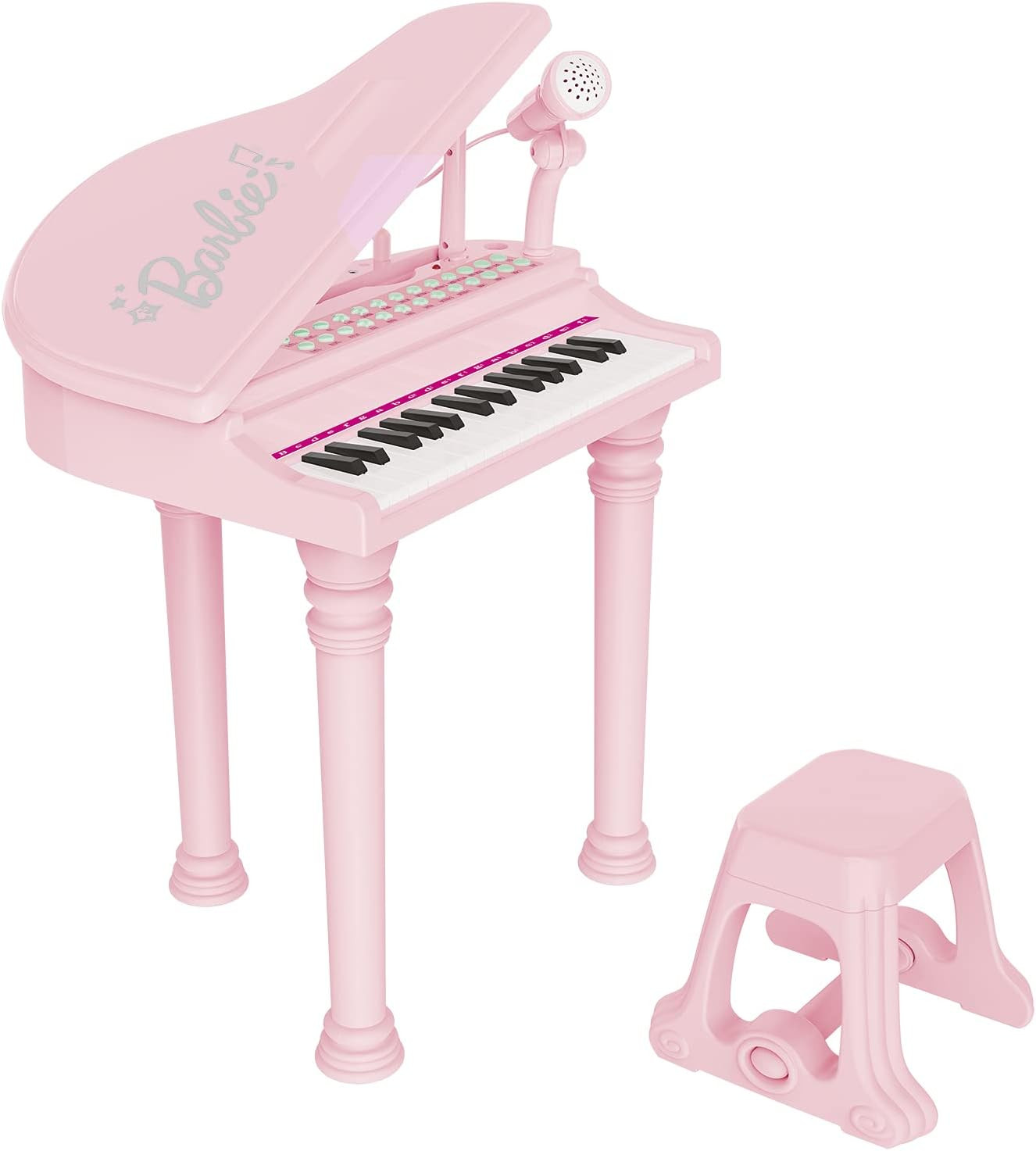 Pianoforte Barbie a coda con sgabello