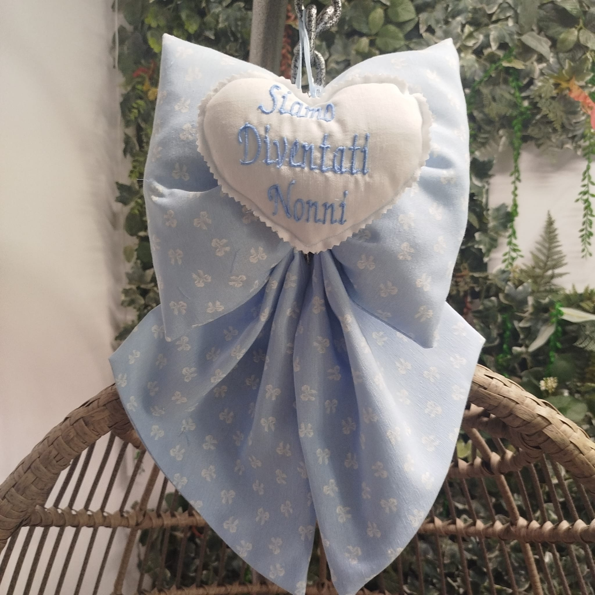 Fiocchi Nascita Artigianali Siamo diventati Nonni