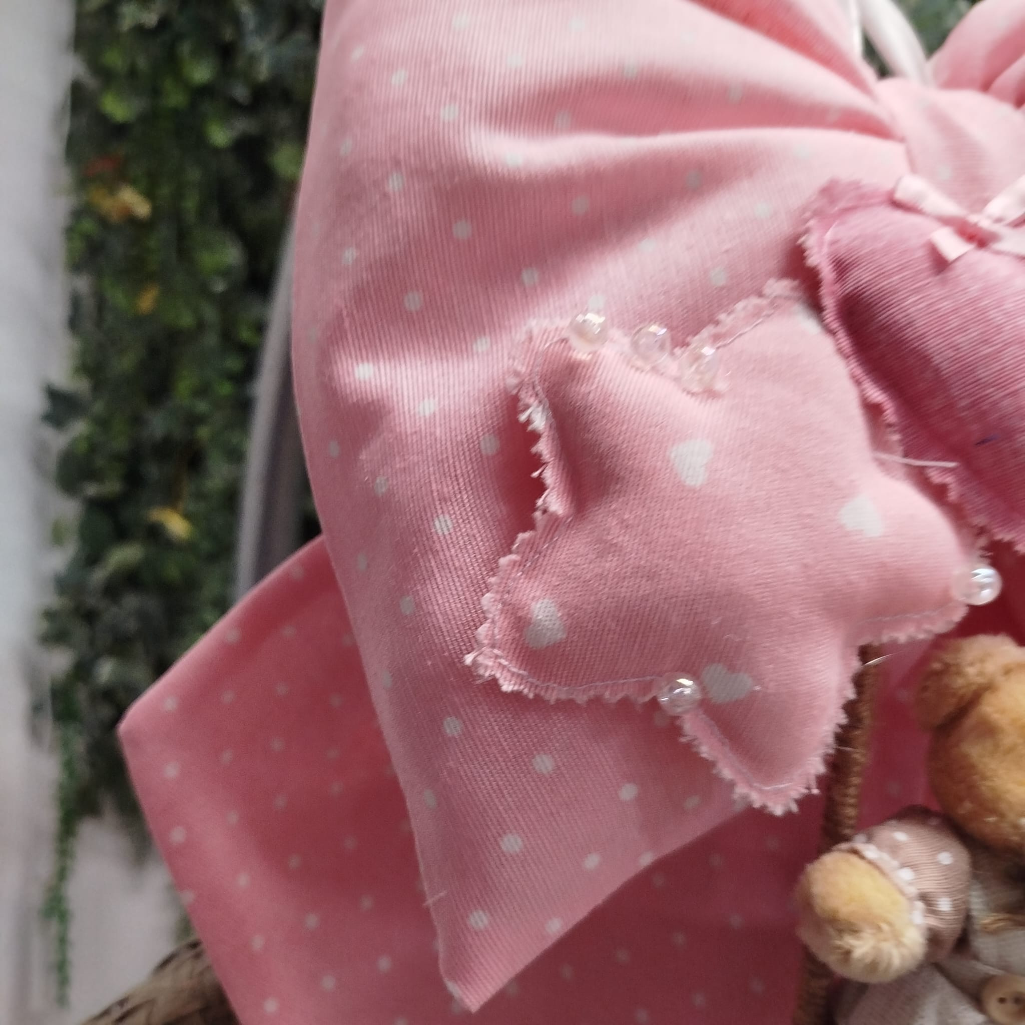 Fiocchi Nascita Artigianali Teddy Rosa