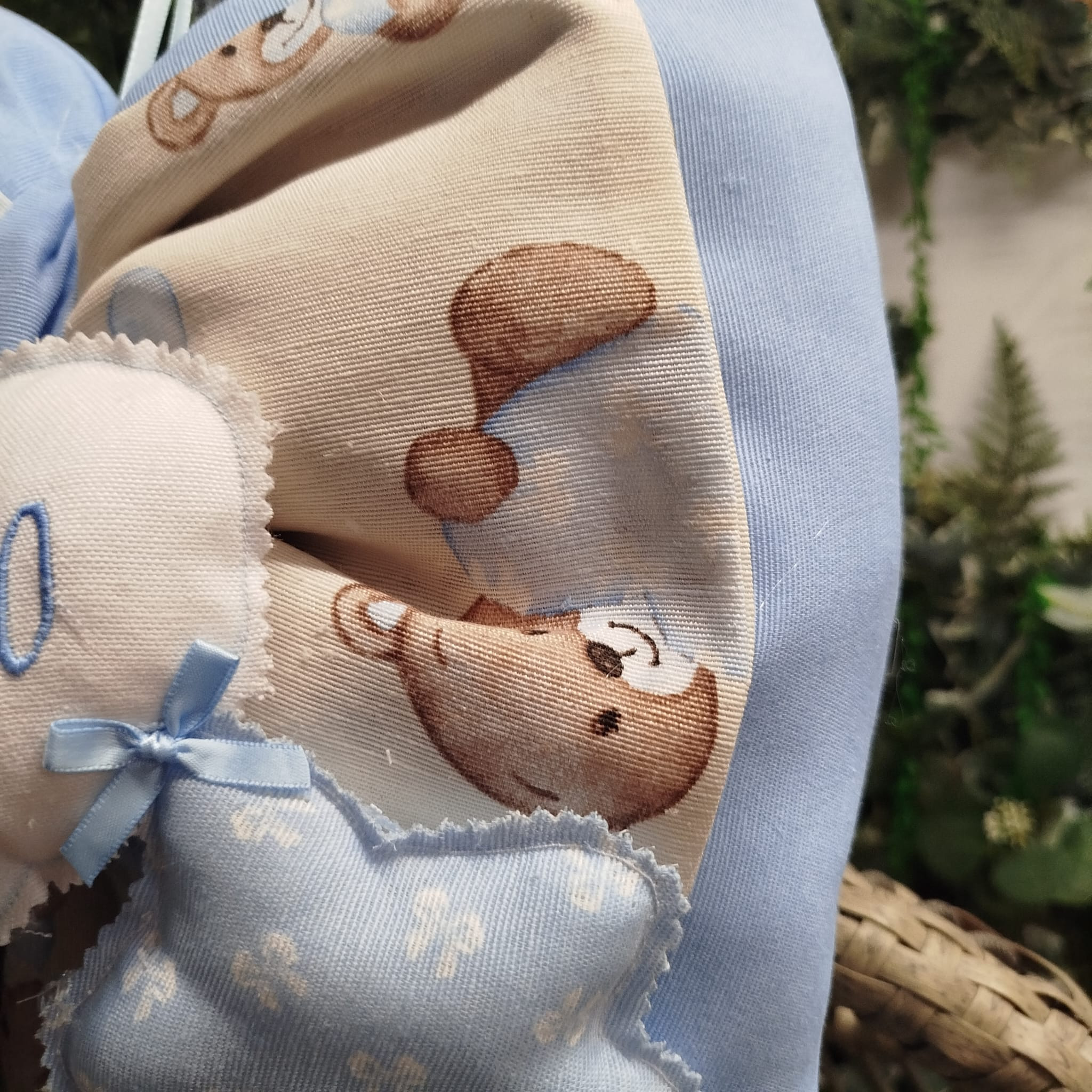 Fiocchi Nascita Artigianali Personalizzato Azzurro