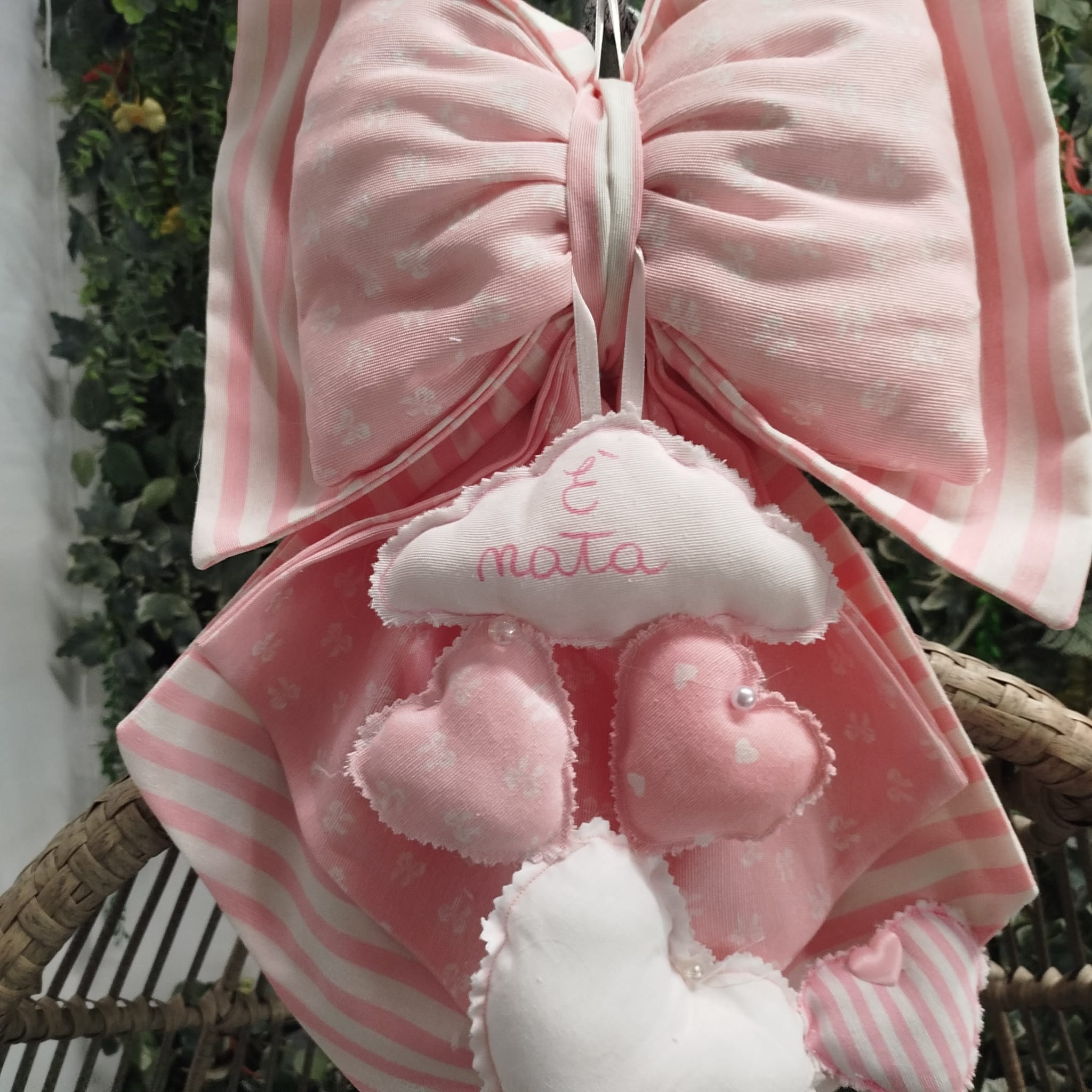 Fiocchi Nascita Artigianali Rosa è Nata