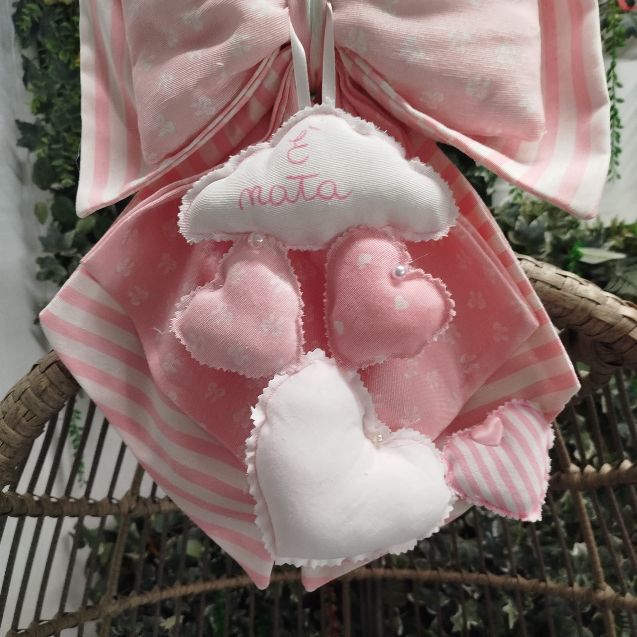 Fiocchi Nascita Artigianali Rosa è Nata