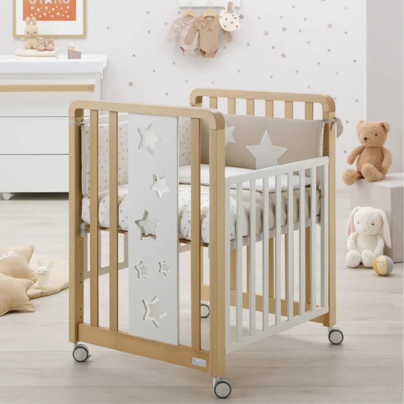 Lettino Azzurra Design Glam 9ni1 Stelle Bianco Naturale