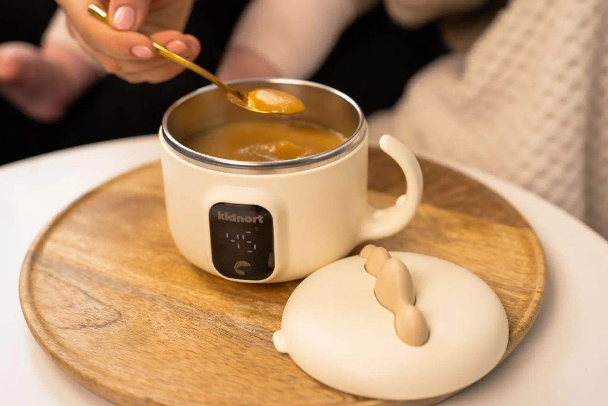 Calentador portátil de comida para bebés Vennlig: para usar en casa y fuera de ella