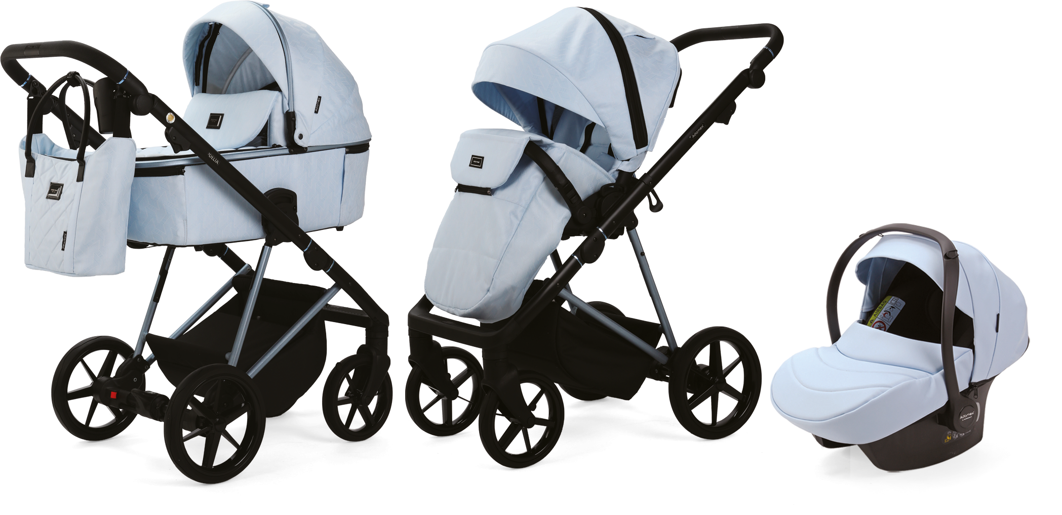 Poussettes Trios Adamex Delta Special Edition Azur
