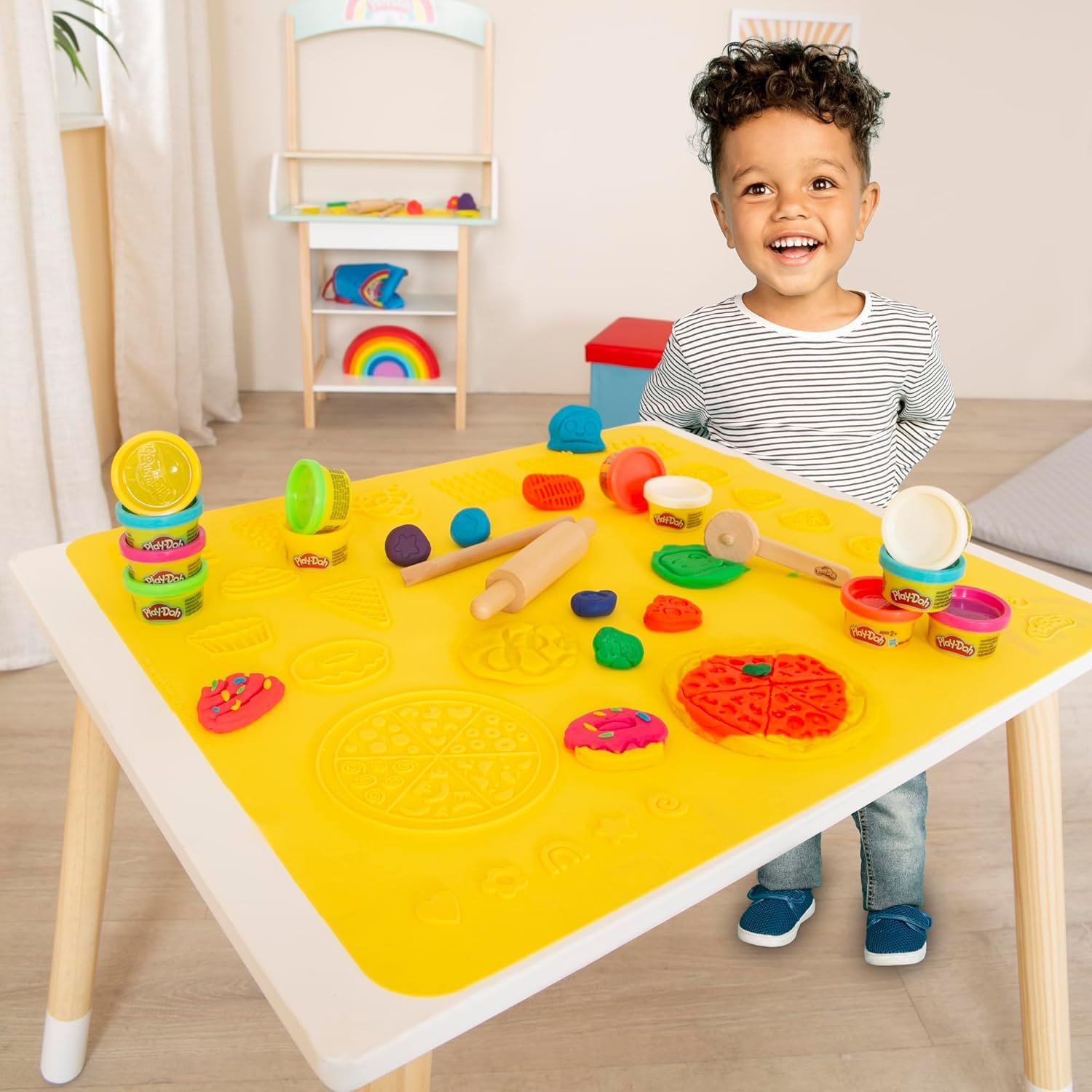 Play-Doh Set - 3D-Kreativmatte mit 12 Dosen