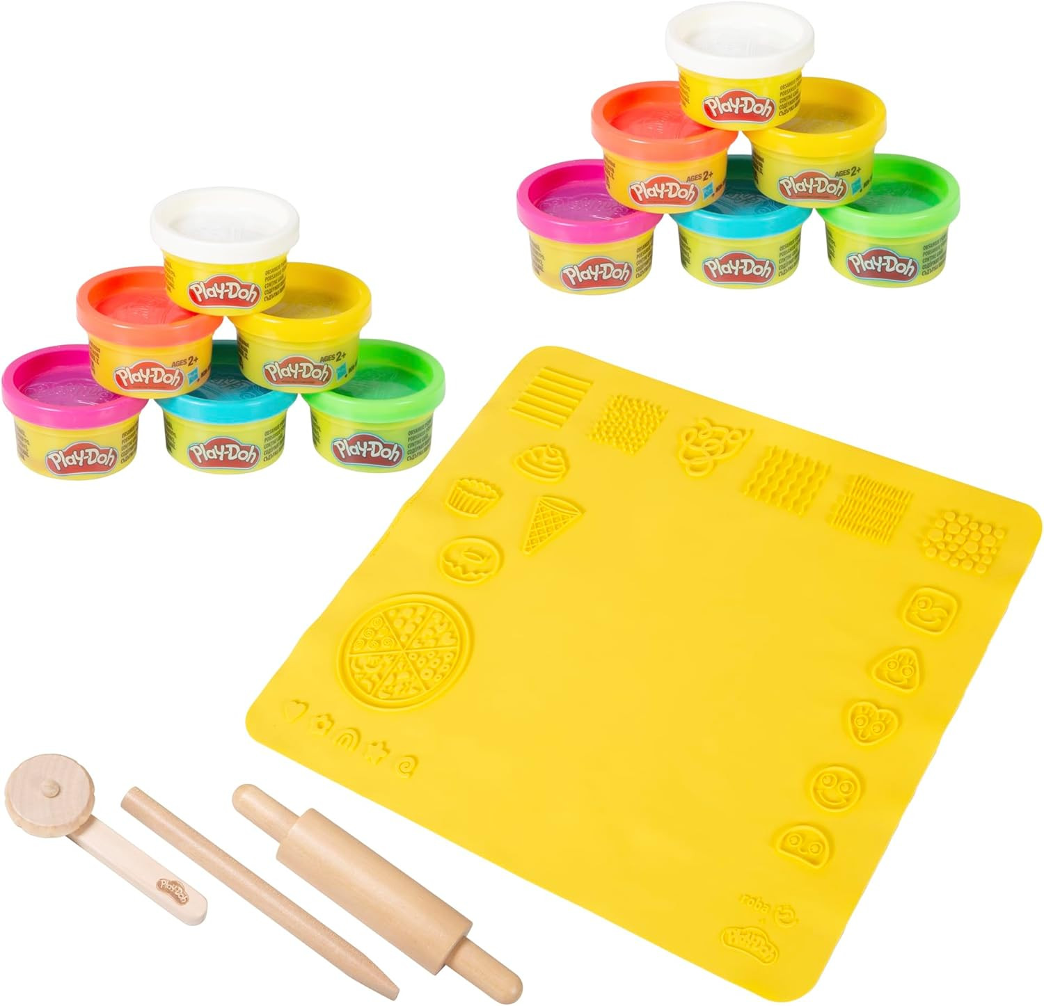 Play-Doh Set - 3D-Kreativmatte mit 12 Dosen