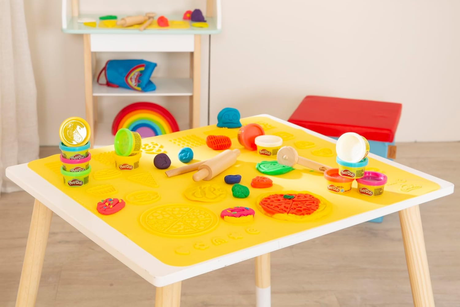 Play-Doh Set - 3D-Kreativmatte mit 12 Dosen