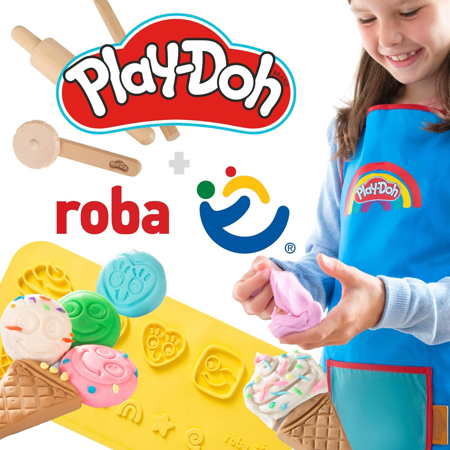 Play-Doh Set - 3D-Kreativmatte mit 12 Dosen
