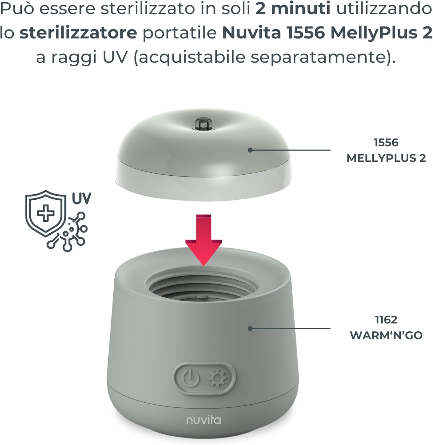 Tragbarer Flaschenwärmer Nuvita Universal Warm n go