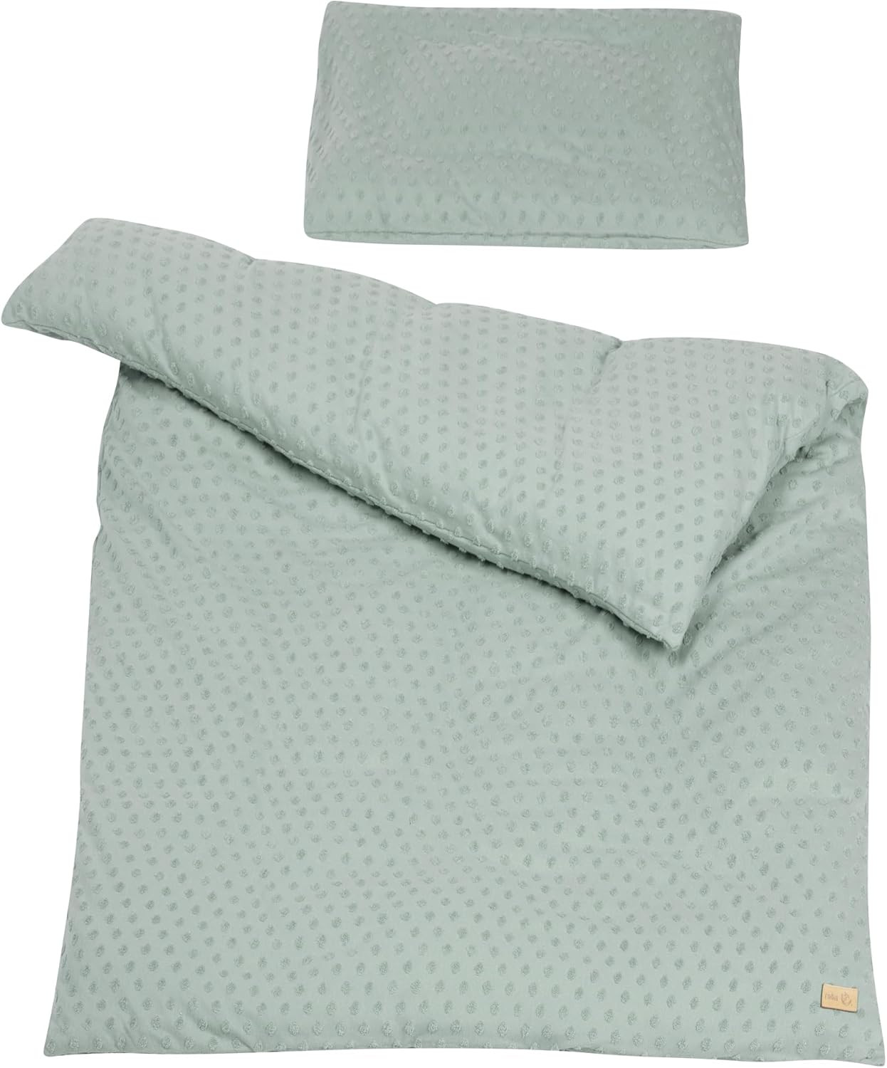 Parure de lit bébé en coton biologique vert