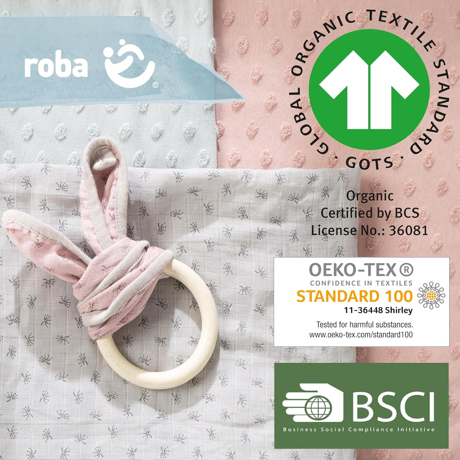 Parure de lit bébé en coton biologique vert
