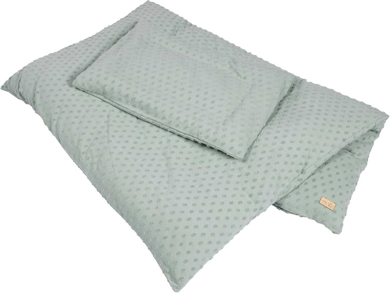 Parure de lit bébé en coton biologique vert