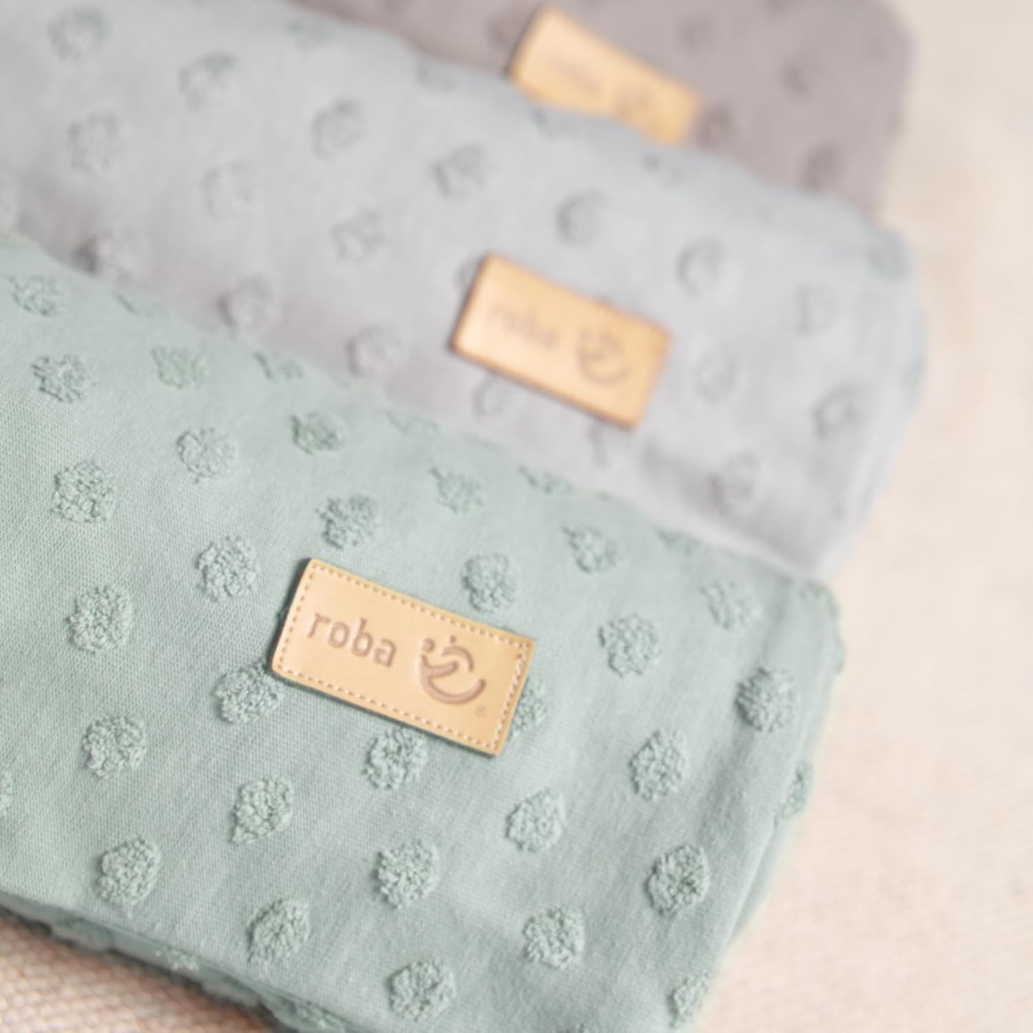 Parure de lit bébé en coton biologique vert