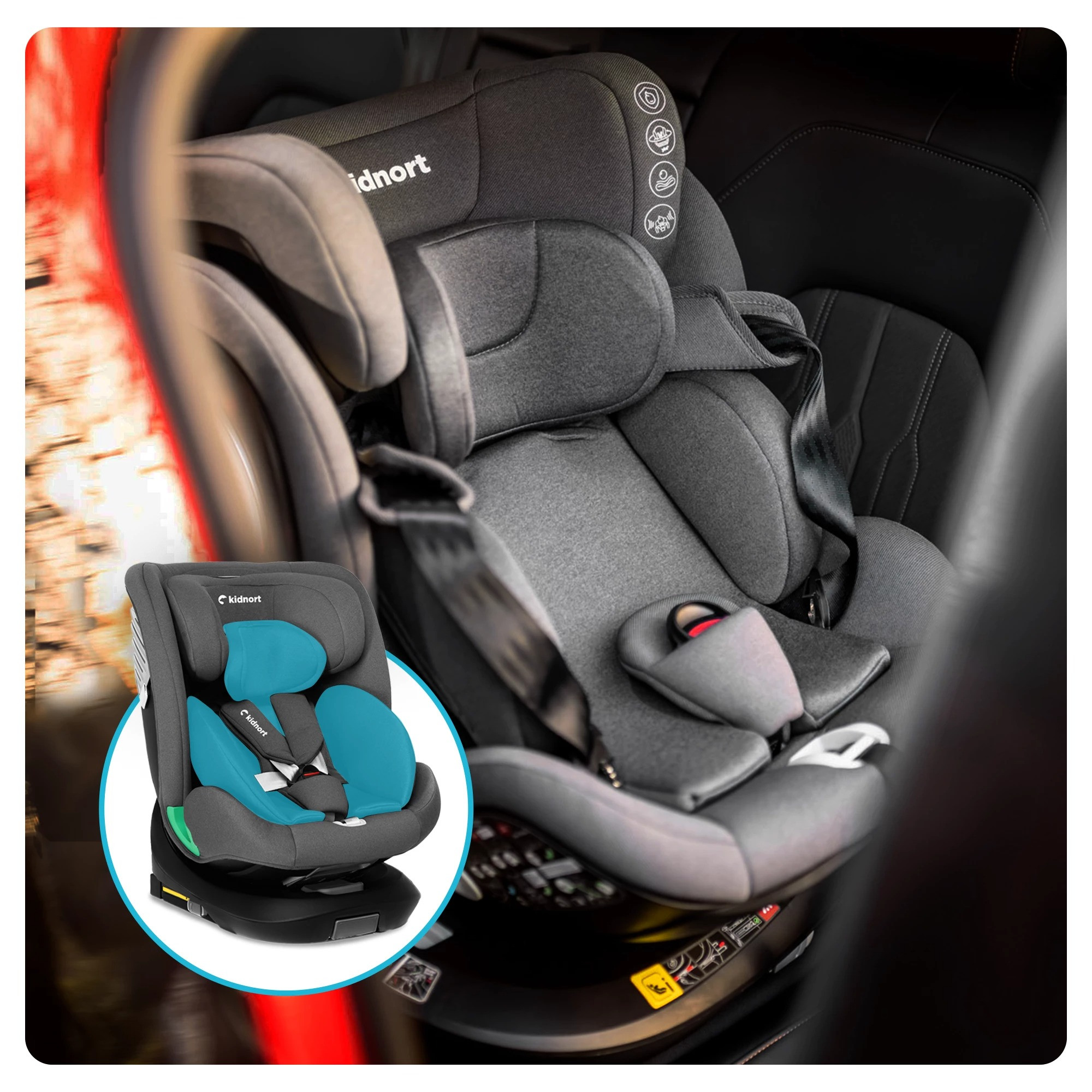 Siège auto Rådjur avec pied de support - 40-150 cm i-Size
