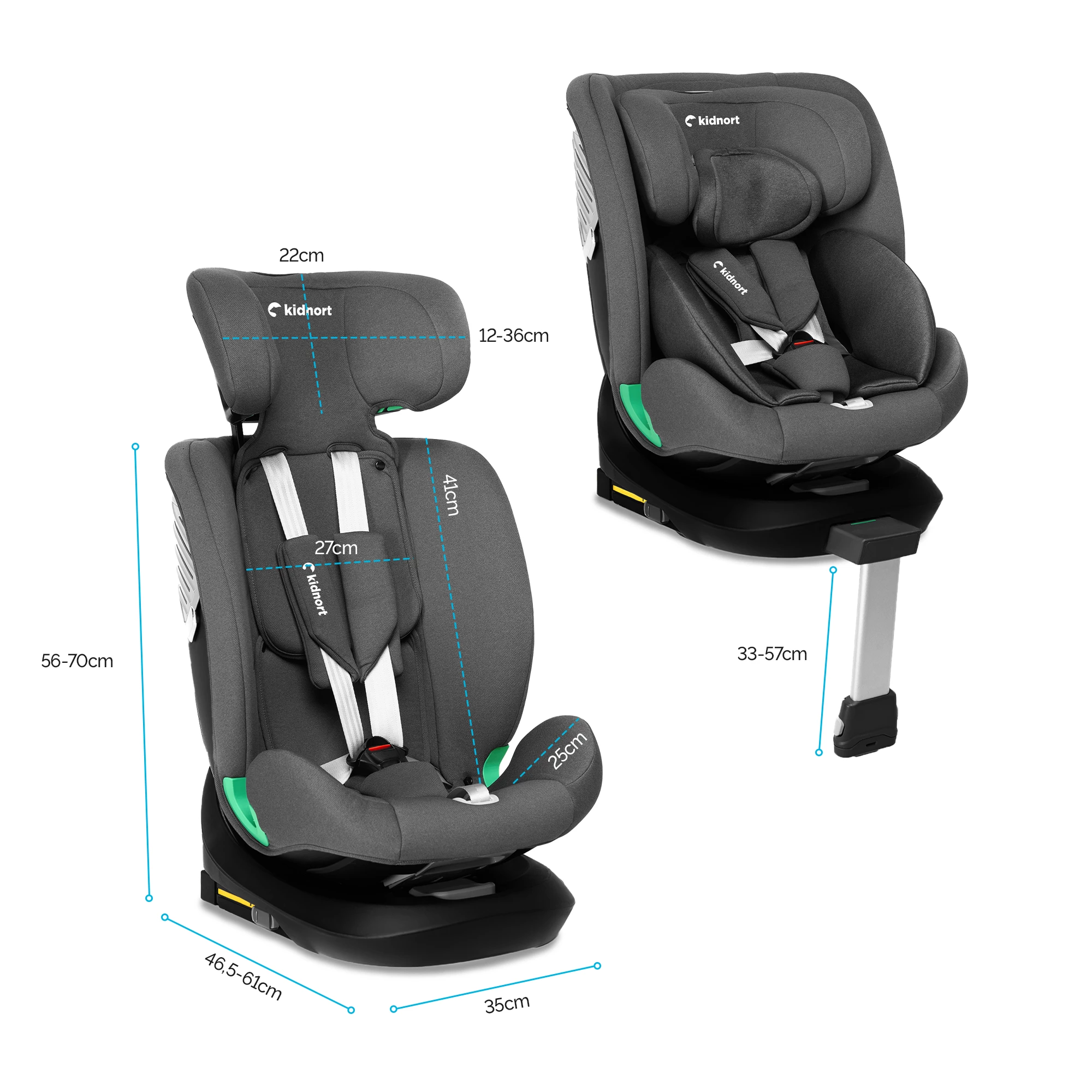 Siège auto Rådjur avec pied de support - 40-150 cm i-Size