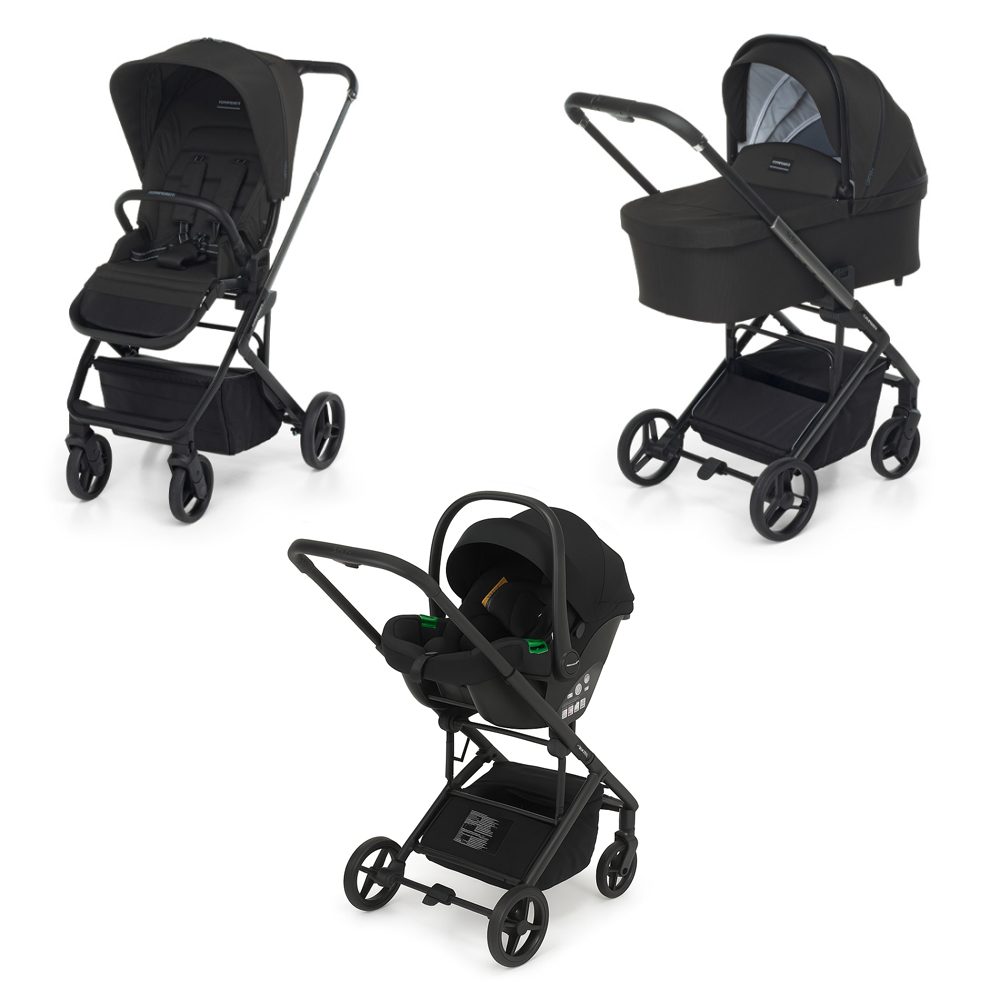 Foppapedretti TicToc Trio con asiento de coche Rek i-Size - Ébano
