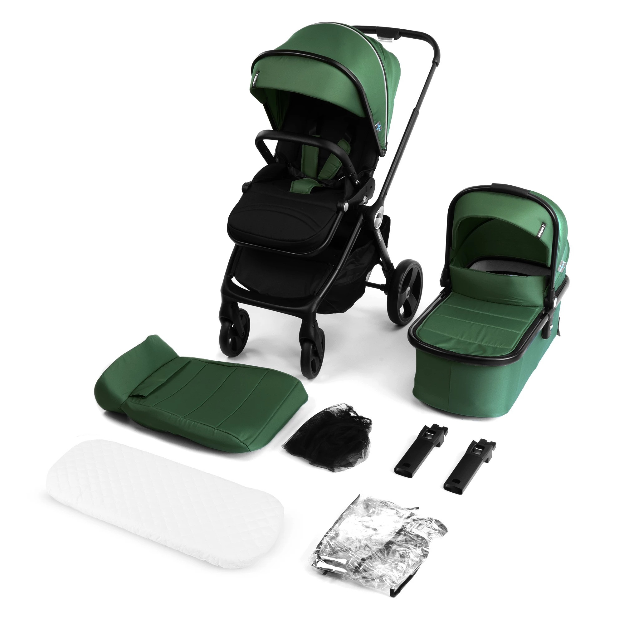 Poussette Isbjörn 2en1 - Vert