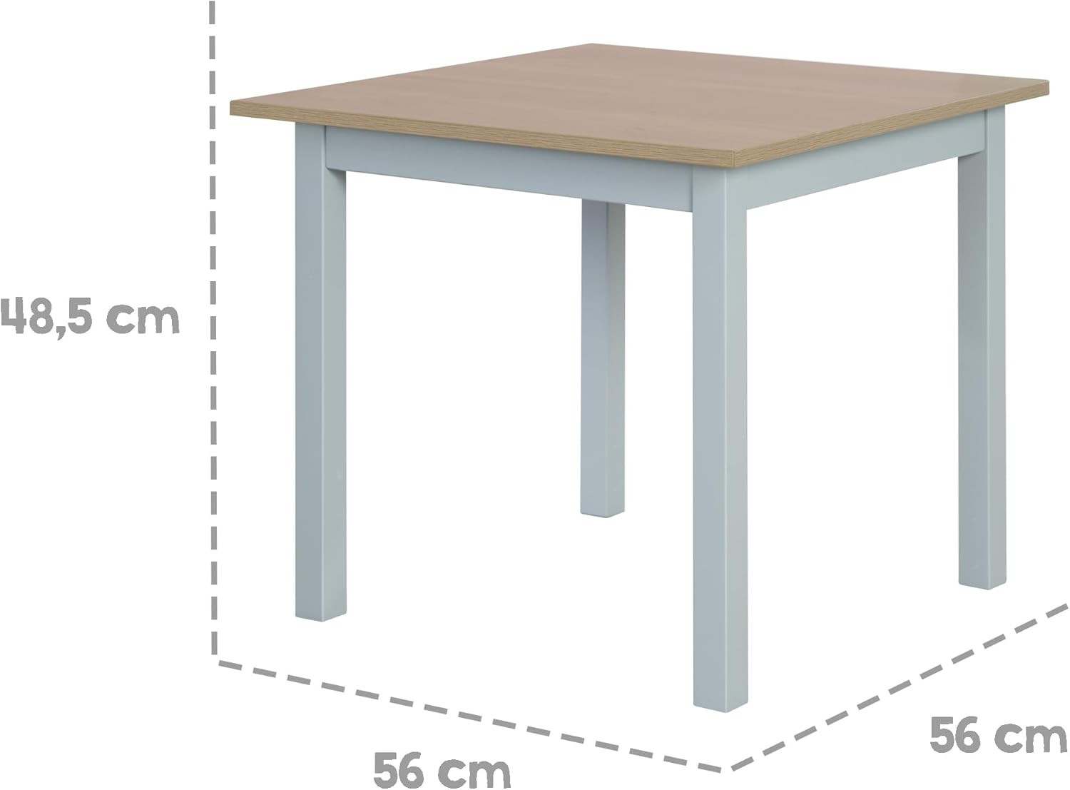 Ensemble table et 2 chaises Woody Grey